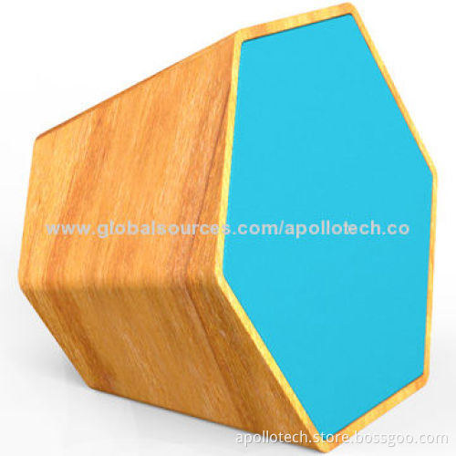 High-quality Wooden Bluetooth Speaker, Wooden Material, 5V DC, 500mA Input, Measures 70 x 70 x 50mm